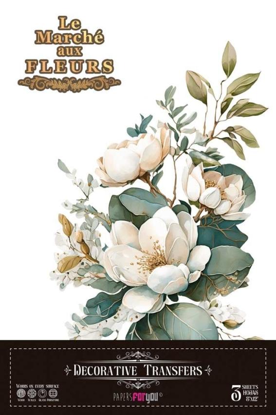Papers For you - Transfer Aufkleber "Magnolias" Decor Transfers 8x12 Inch