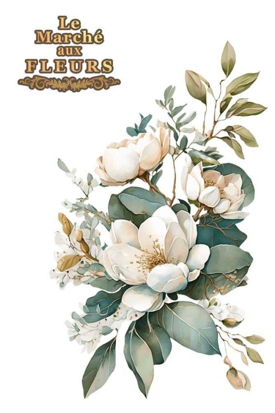 Papers For you - Transfer Aufkleber "Magnolias" Decor Transfers 8x12 Inch