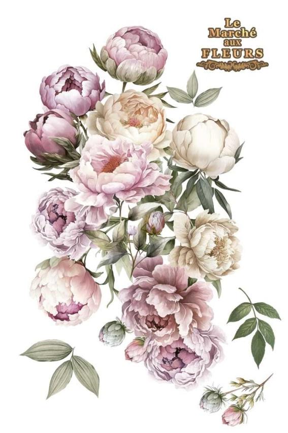 Papers For you - Transfer Aufkleber "Peonies" Decor Transfers 24x35 Inch