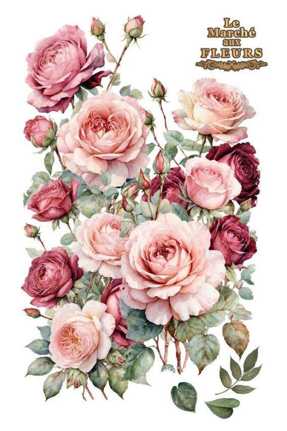 Papers For you - Transfer Aufkleber "Rosé" Decor Transfers 24x35 Inch