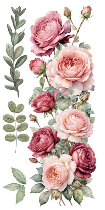 Papers For you - Transfer Aufkleber "Rosé" Decor Transfers 6x12 Inch