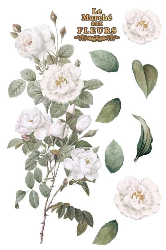 Papers For you - Transfer Aufkleber "Roses" Decor Transfers 8x12 Inch