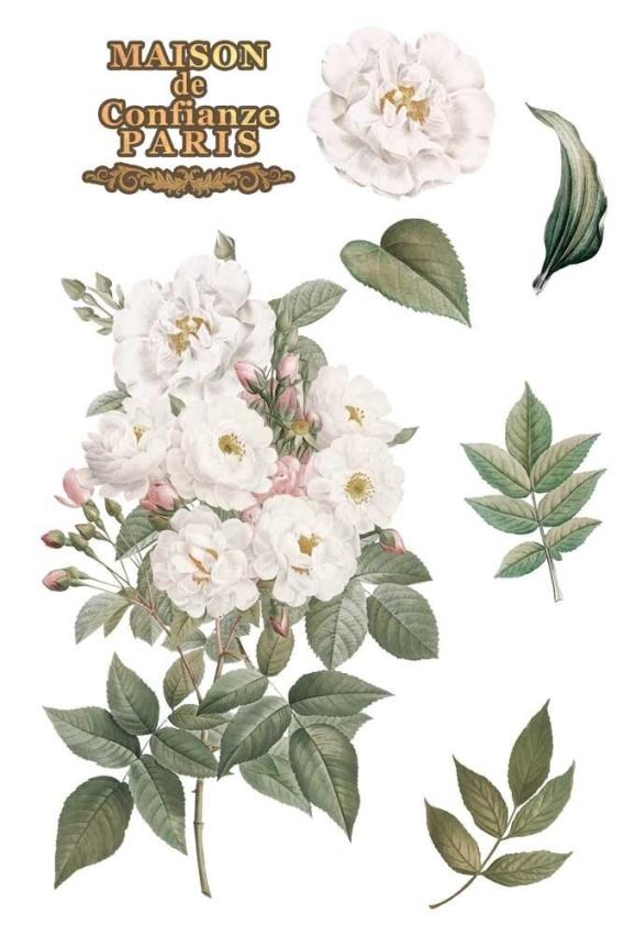 Papers For you - Transfer Aufkleber "Roses" Decor Transfers 8x12 Inch