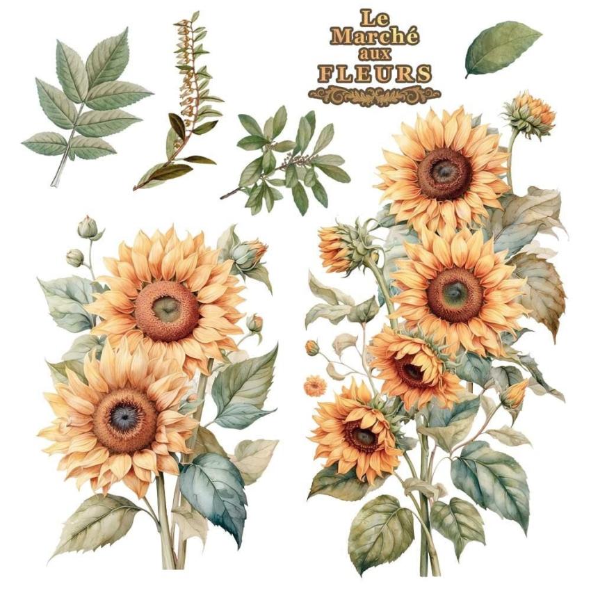 Papers For you - Transfer Aufkleber "Sunflowers" Decor Transfers 12x12 Inch
