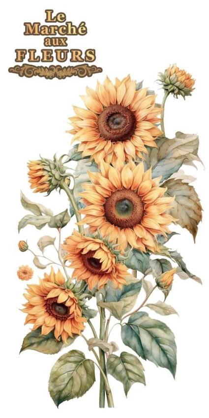 Papers For you - Transfer Aufkleber "Sunflowers" Decor Transfers 6x12 Inch