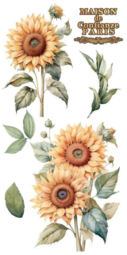 Papers For you - Transfer Aufkleber "Sunflowers" Decor Transfers 6x12 Inch