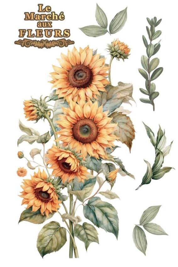 Papers For you - Transfer Aufkleber "Sunflowers" Decor Transfers 8x12 Inch