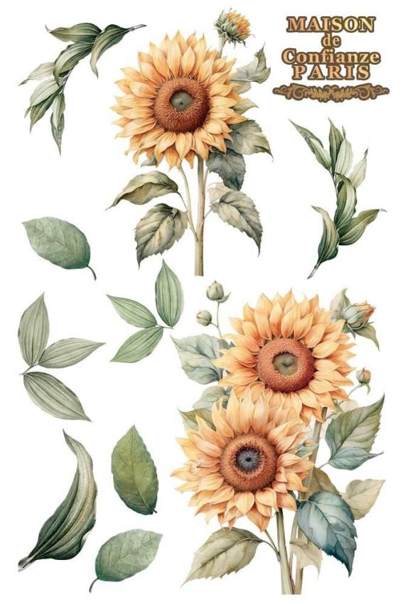 Papers For you - Transfer Aufkleber "Sunflowers" Decor Transfers 8x12 Inch