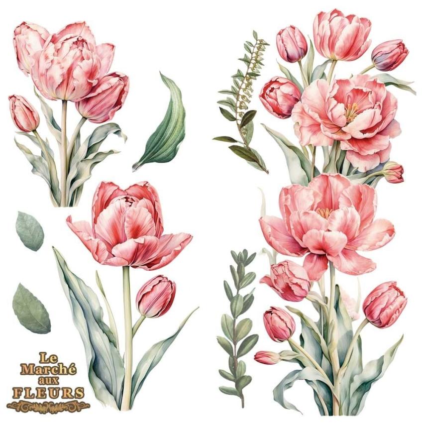 Papers For you - Transfer Aufkleber "Tulips" Decor Transfers 12x12 Inch