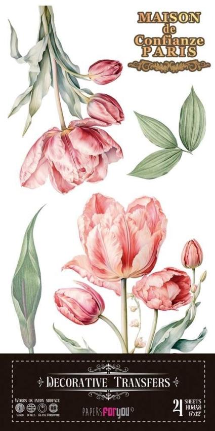 Papers For you - Transfer Aufkleber "Tulips" Decor Transfers 6x12 Inch