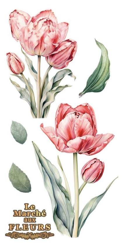 Papers For you - Transfer Aufkleber "Tulips" Decor Transfers 6x12 Inch
