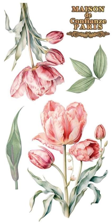 Papers For you - Transfer Aufkleber "Tulips" Decor Transfers 6x12 Inch