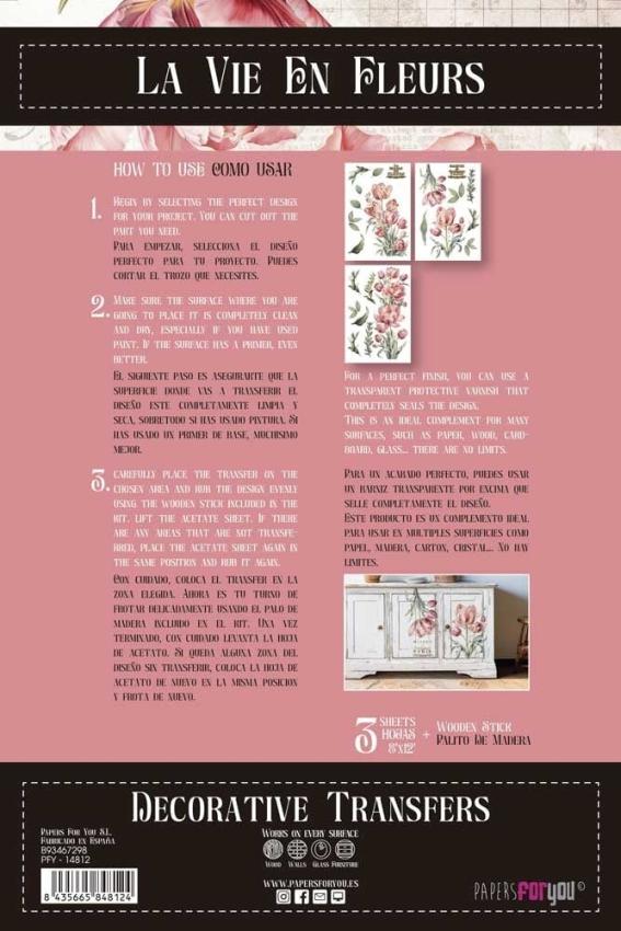 Papers For you - Transfer Aufkleber "Tulips" Decor Transfers 8x12 Inch
