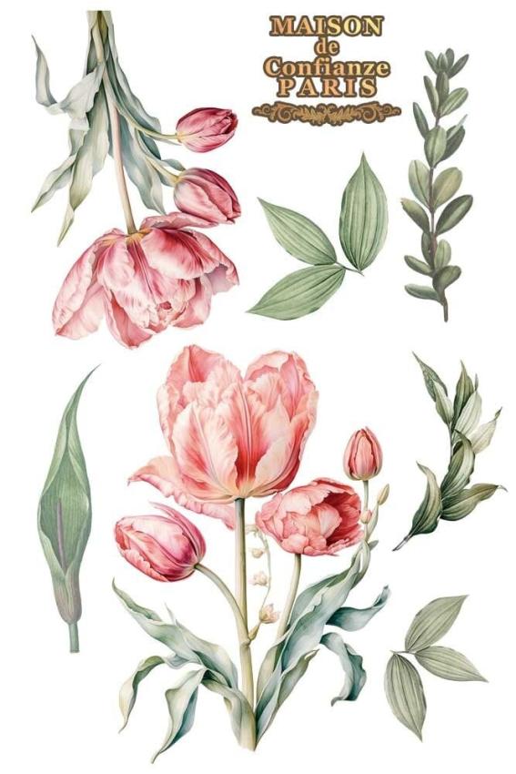 Papers For you - Transfer Aufkleber "Tulips" Decor Transfers 8x12 Inch