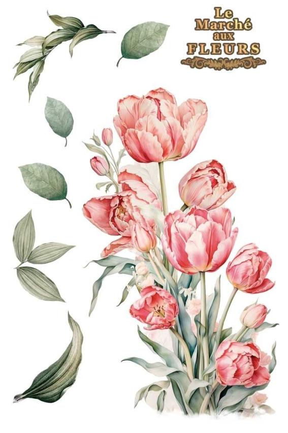Papers For you - Transfer Aufkleber "Tulips" Decor Transfers 8x12 Inch