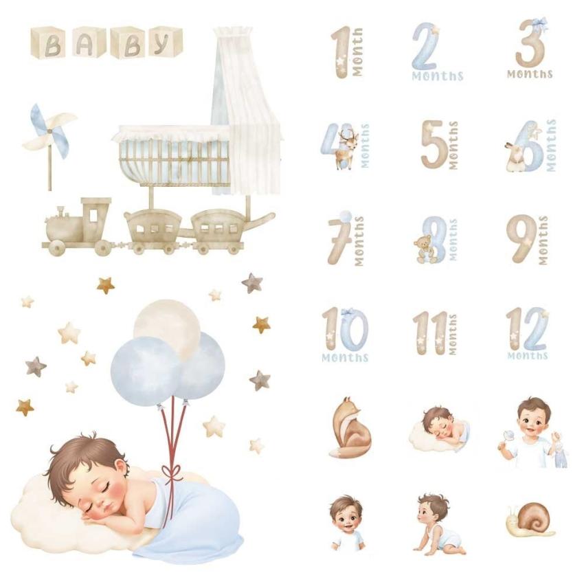 Papers For you - Transfer Aufkleber "Sweet Baby Boy" Decor Transfers 12x12 Inch