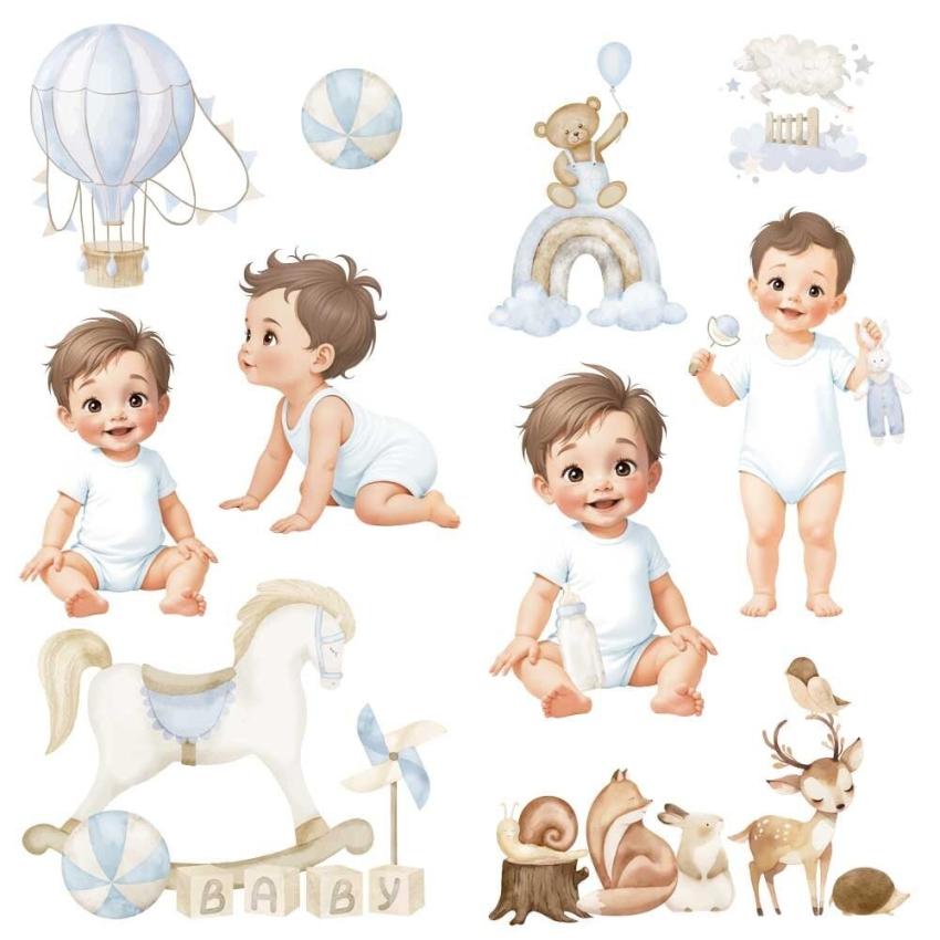 Papers For you - Transfer Aufkleber "Sweet Baby Boy" Decor Transfers 12x12 Inch