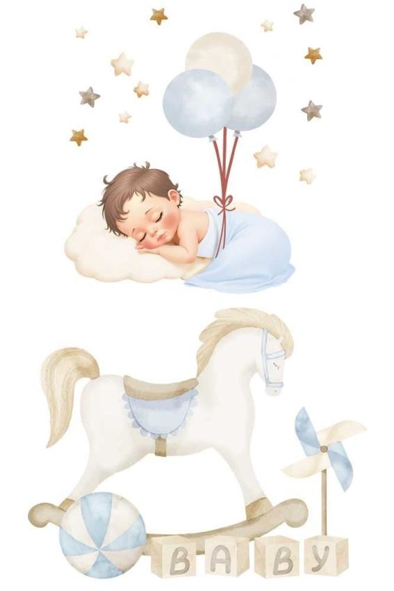 Papers For you - Transfer Aufkleber "Sweet Baby Boy" Decor Transfers 24x35 Inch
