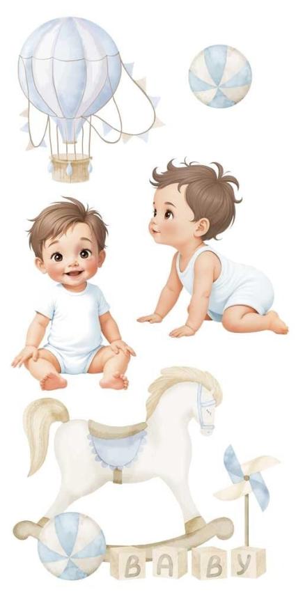 Papers For you - Transfer Aufkleber "Sweet Baby Boy" Decor Transfers 6x12 Inch