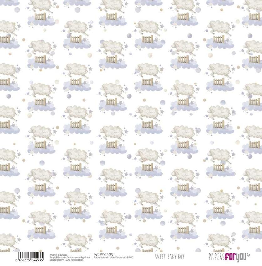 Papers For You - Leinwandpapier "Sweet Baby Boy" Paper Pack Canvas 30,5x31 cm - 8 Bogen 