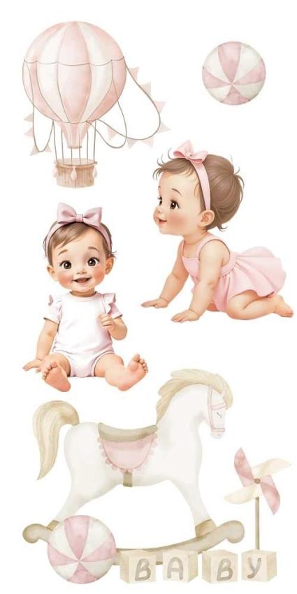 Papers For you - Transfer Aufkleber "Sweet Baby Girl" Decor Transfers 6x12 Inch