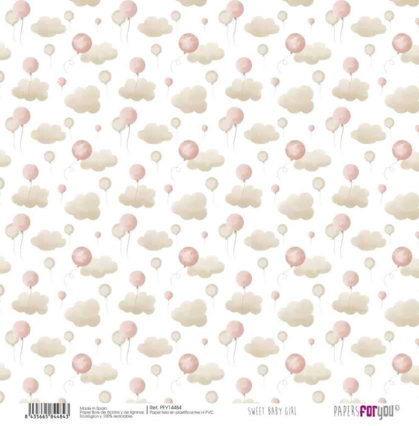 Papers For You - Leinwandpapier "Sweet Baby Girl" Paper Pack Canvas 30,5x31 cm - 8 Bogen 