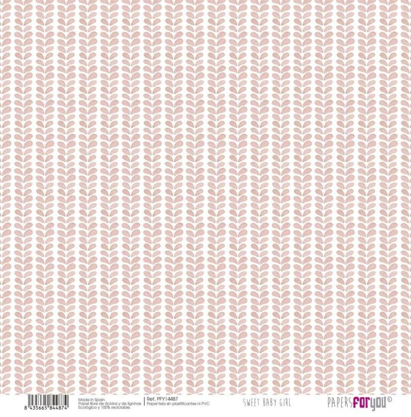 Papers For You - Leinwandpapier "Sweet Baby Girl" Paper Pack Canvas 30,5x31 cm - 8 Bogen 