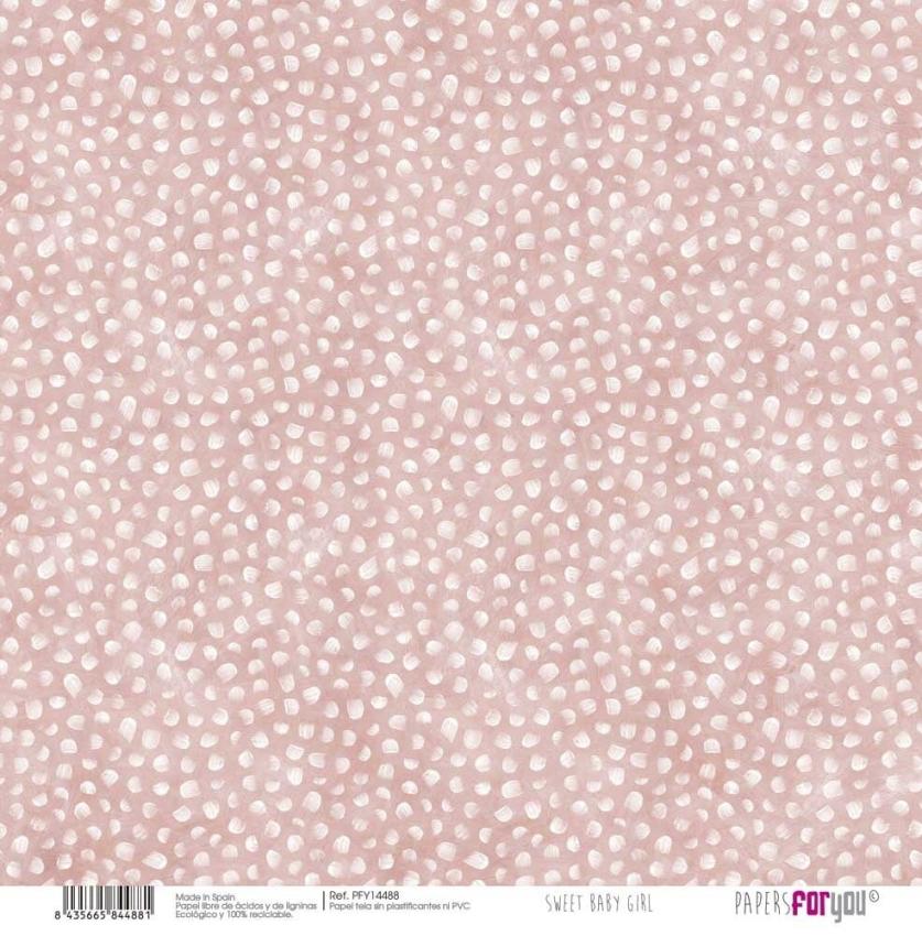 Papers For You - Leinwandpapier "Sweet Baby Girl" Paper Pack Canvas 30,5x31 cm - 8 Bogen 