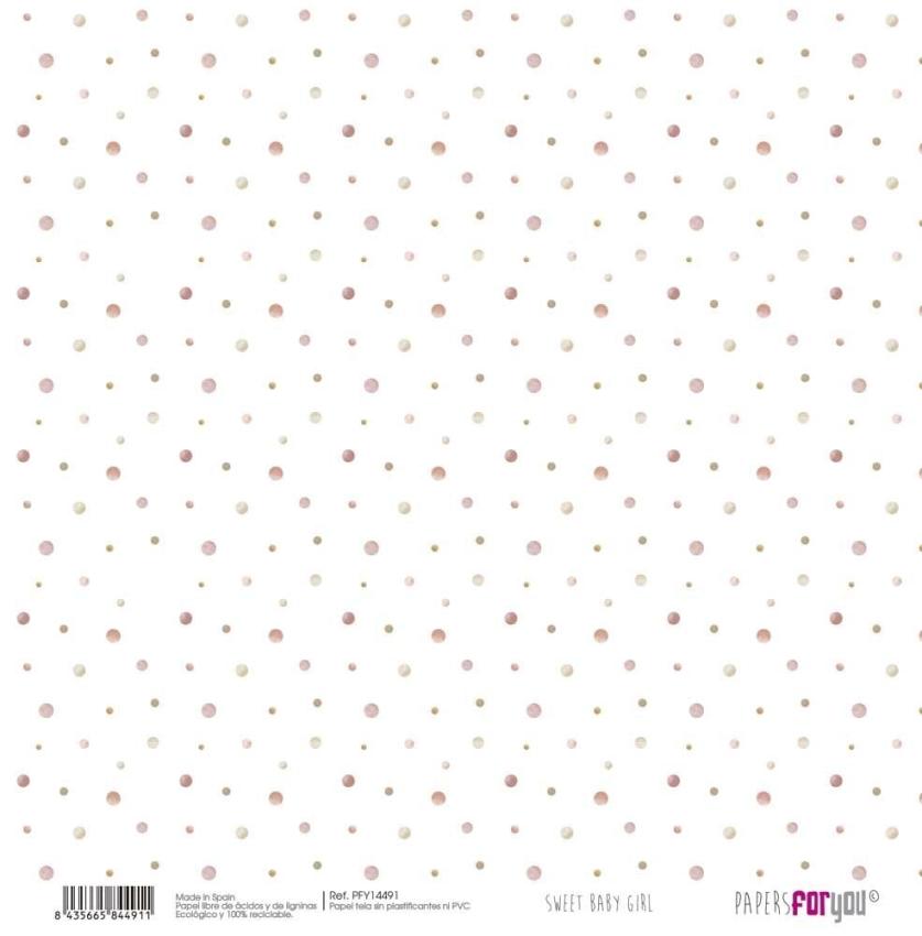 Papers For You - Leinwandpapier "Sweet Baby Girl" Paper Pack Canvas 30,5x31 cm - 8 Bogen 