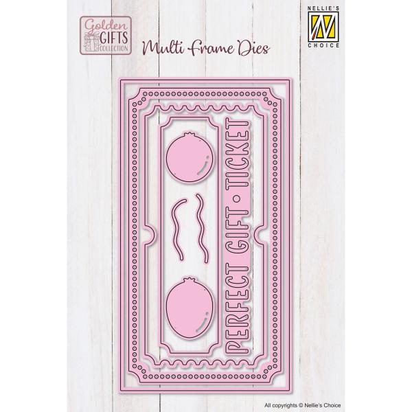Nellie Snellen - Stanzschablone "Golden ticket" Multi Frame Dies