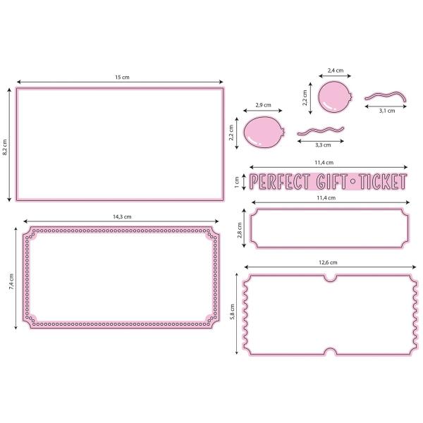 Nellie Snellen - Stanzschablone "Golden ticket" Multi Frame Dies