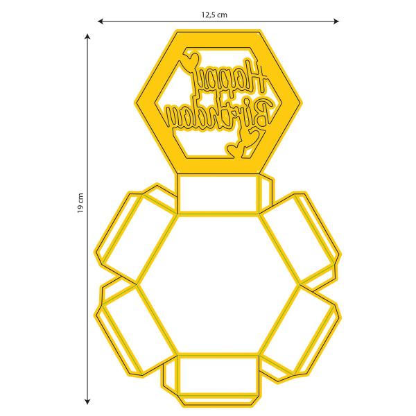 Nellie Snellen - Stanzschablone "Hexagon Shadowbox" Shape Dies