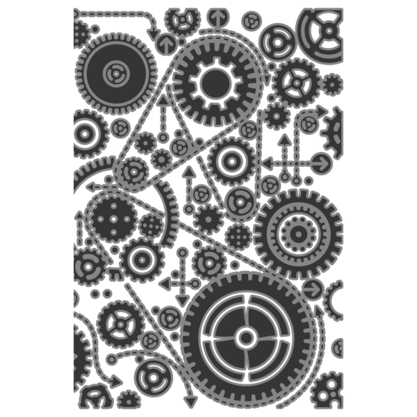 Sizzix - 3D Prägefolder "Gears" Embossing Folder Design by Tim Holtz