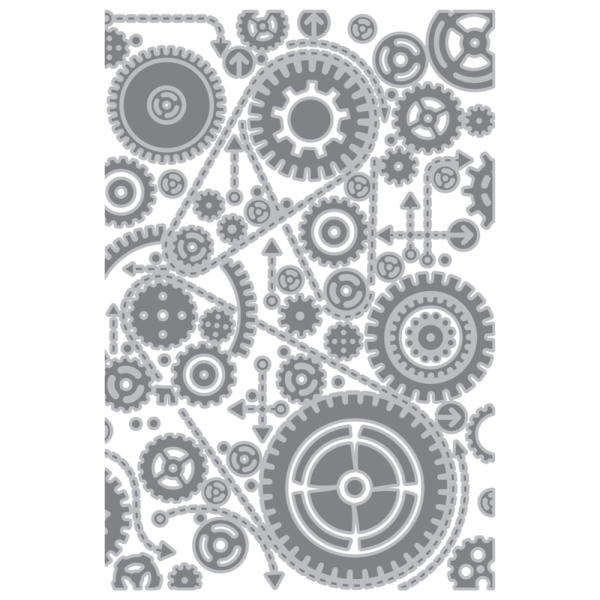 Sizzix - 3D Prägefolder "Gears" Embossing Folder Design by Tim Holtz