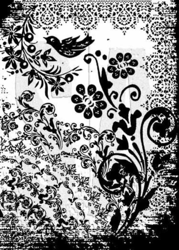 Stampers Anonymous - Gummistempel "Tattoo You" Cling Stamp Design by Tim Holtz