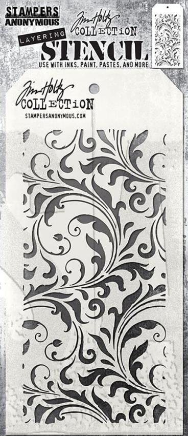 Stampers Anonymous - Schablone "Flourish" Layering Stencil Design by Tim Holtz