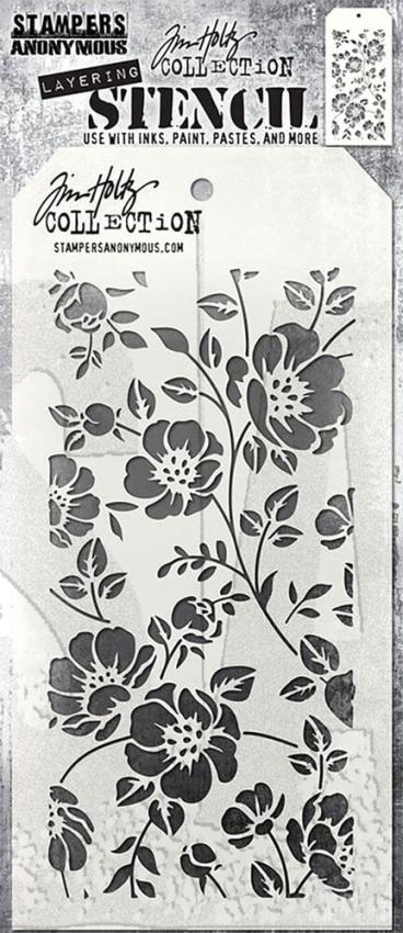 Stampers Anonymous - Schablone "Floral" Layering Stencil Design by Tim Holtz