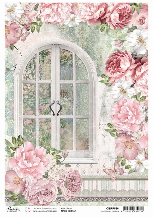 Ciao Bella - Decopatch Papier "Whispering Garden" Rice Paper A4 - 5 Bogen