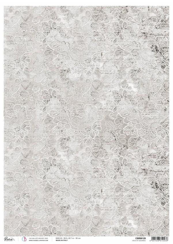 Ciao Bella - Decopatch Papier "Veils of Elegance" Rice Paper A3 - 3 Bogen
