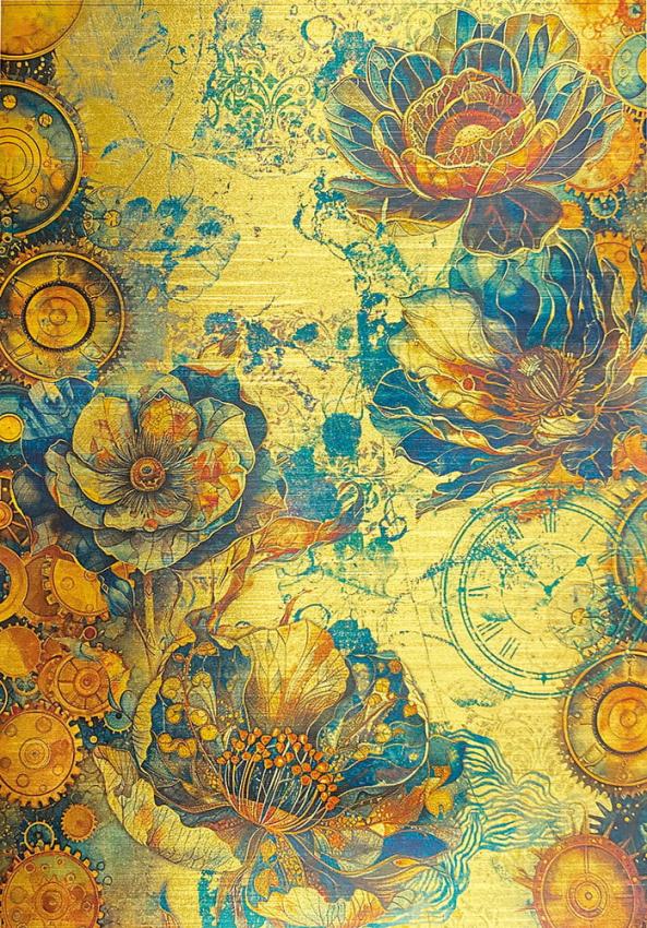 Ciao Bella - Designpapier "Celestial Gold" Deluxe Paper Pack A4 - 5 Bogen