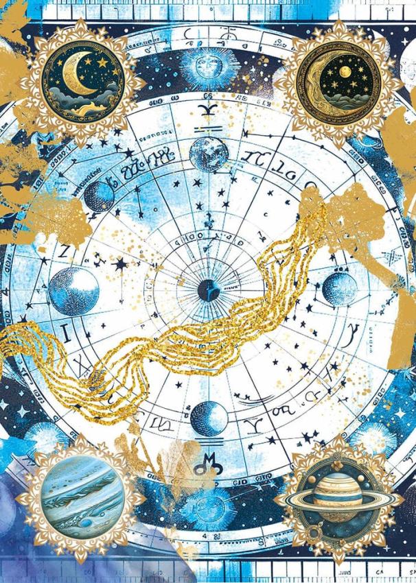 Ciao Bella - Pergamentpapier "Celestial" Vellum A4 - 6 Bogen