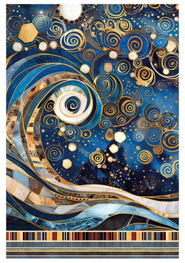 Ciao Bella - Decopatch Papier "Celestial Mixed" Rice Paper A4 - 4 Bogen