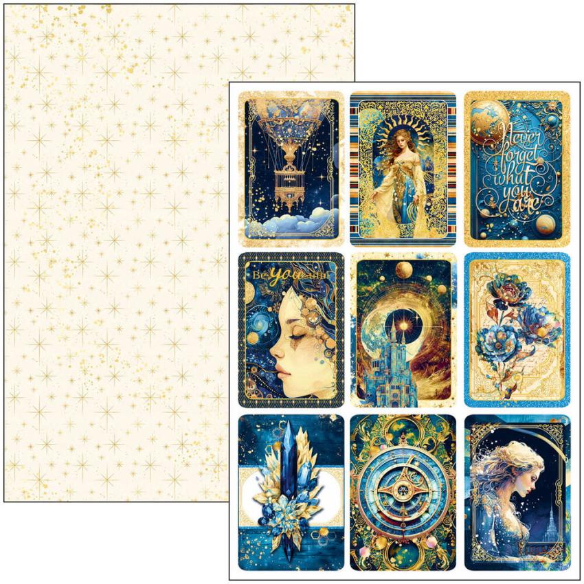 Ciao Bella - Stanzteile "Celestial" Creative Pad A4 - 9 Bogen