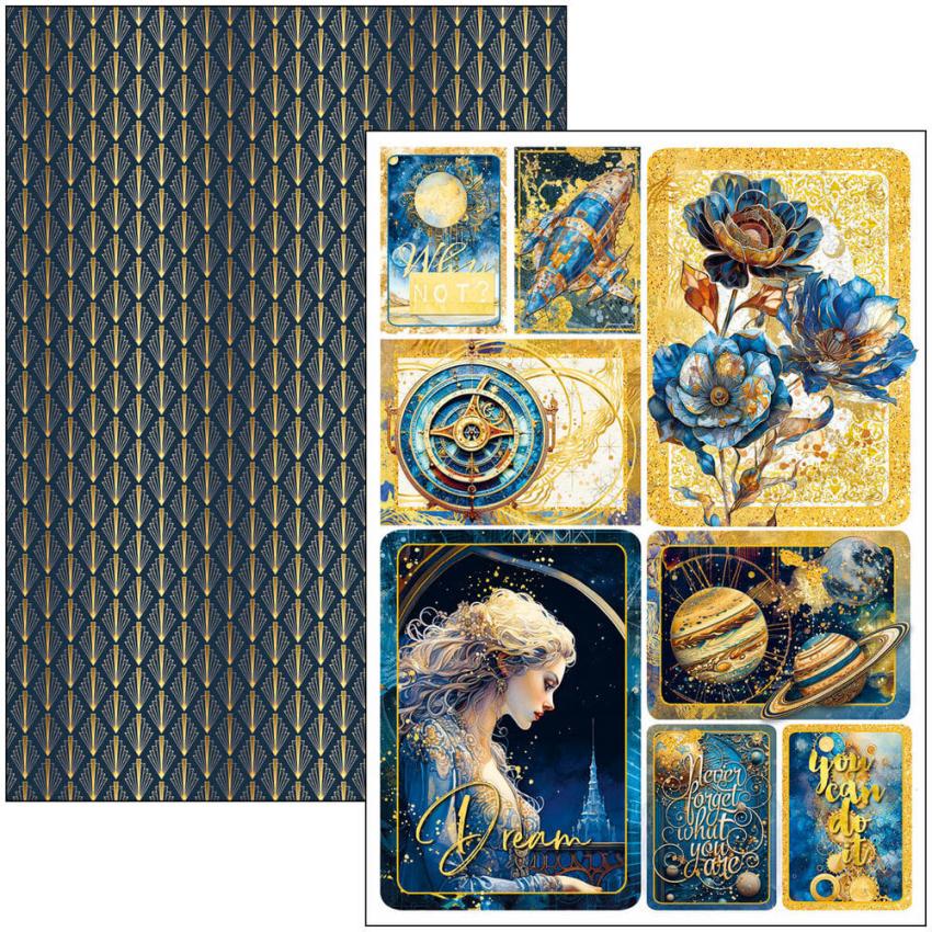 Ciao Bella - Stanzteile "Celestial" Creative Pad A4 - 9 Bogen