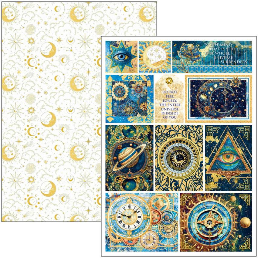 Ciao Bella - Stanzteile "Celestial" Creative Pad A4 - 9 Bogen