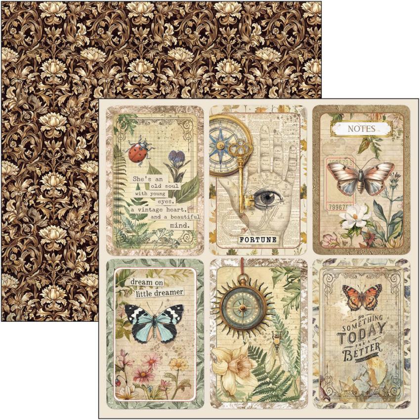 Ciao Bella - Designpapier "Cabinet of Curiosities" Paper Pack 8x8 Inch - 12 Bogen