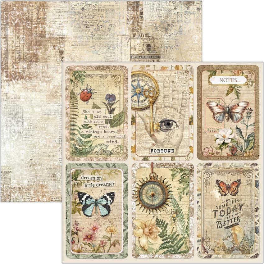 Ciao Bella - Designpapier "Cabinet of Curiosities" Paper Pack 12x12 Inch - 12 Bogen