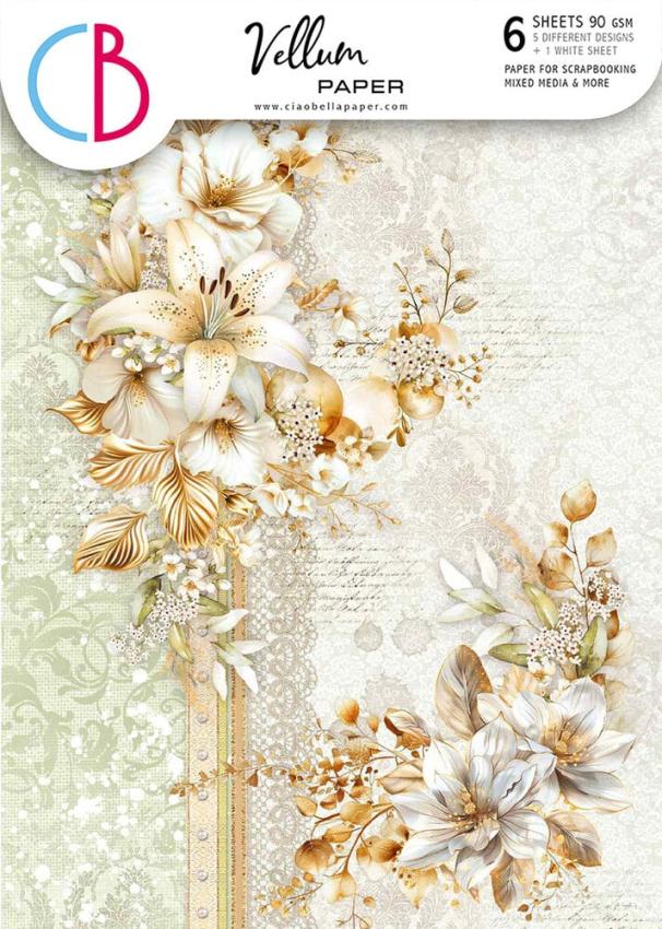 Ciao Bella - Pergamentpapier "Blessing Day" Vellum A4 - 6 Bogen