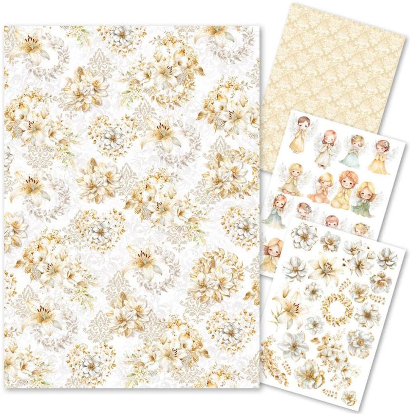 Ciao Bella - Decopatch Papier "Blessing Day Mixed" Rice Paper A4 - 4 Bogen