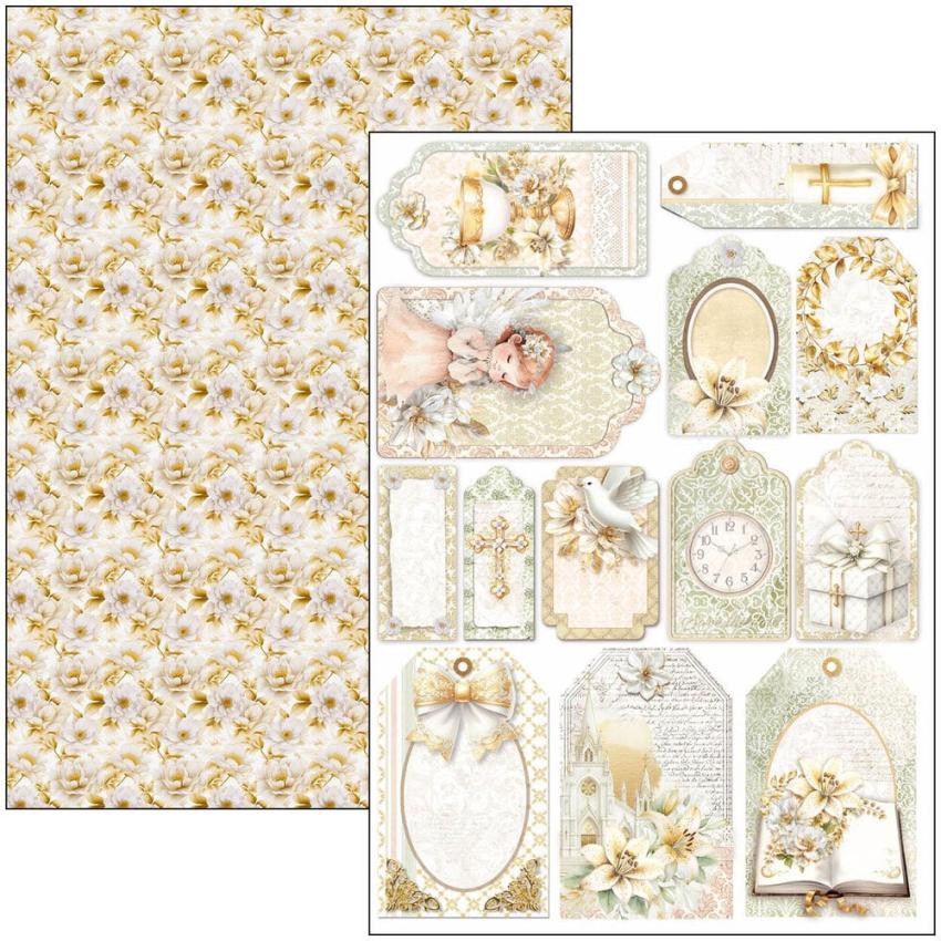 Ciao Bella - Stanzteile "Blessing Day" Creative Pad A4 - 9 Bogen